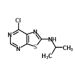 结构式 CAS# 871266-86-3, 7-氯-N-异丙基[1,3]噻唑并[5,4-d]嘧啶-2-胺