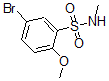 structure of CAS# 871269-17-9, 5-Bromo-2-Methoxy-N-Methyl-Benzenesulfonamide;5-Bromo-2-Methoxy-N-Methylbenzenesulphonamide 95%;5-BROMO-2-METHOXY-N-METHYLBENZENESULPHONAMIDE;5-BROMO-2-METHOXY-N-METHYLBENZENESULFONAMIDE