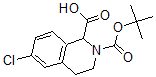 structure of CAS# 871730-33-5, 6-Chloro-3,4-Dihydro-1,2(1H)-Isoquinolinedicarboxylic Acid 2-(1,1-Dimethylethyl) Ester;2-BOC-6-CHLORO-3,4-DIHYDRO-1H-ISOQUINOLINE-1-CARBOXYLIC ACID