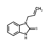 structure of CAS# 87216-53-3, 1-Allyl-1,3-dihydro-2H-benzimidazole-2-thione;1-allyl-1H-benzo[d]imidazole-2(3H)-thione;MFCD06655204;ZINC03888232