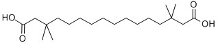 structure of CAS# 87272-20-6, 3,3,14,14-tetramethyl-Hexadecanedioic acid;3,3,14,14-TETRAMETHYLHEXADECANEDIONIC ACID;3,3,14,14-TETRAMETHYLHEXADECANEDIOIC ACID;MEDICA 16