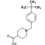 CAS#: 872991-72-5， 1-[4-(2-Methyl-2-propanyl)benzyl]-4-piperidinecarboxylic acid