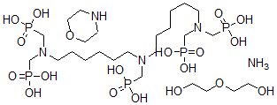 CAS#: 87396-22-3， [[(Phosphonomethyl)Imino] Bis[6,1-Hexanediylnitrilobis(Methylene)]]Tetrakis -Phosphonic Acid Reaction Products With Ammonia-Diethylene Glycol Reaction Product Morpholine Derivs. Residues