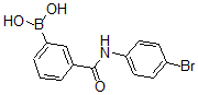 结构式 CAS# 874288-28-5, B-[3-[[(4-溴苯基)氨基]羰基]苯基]-硼酸