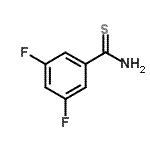 structure of CAS# 874791-10-3, 3,5-Difluorobenzenecarbothioamide;3,5-Difluorothiobenzamide;BENZENECARBOTHIOAMIDE,3,5-DIFLUORO-