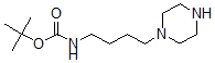 structure of CAS# 874831-61-5, [4-(1-Piperazinyl)Butyl]-Carbamic Acid 1,1-Dimethylethyl Ester;1-(4-BOC-AMINOBUTYL)PIPERAZINE