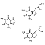 CAS#: 87531-63-3， 7-(2,3-dihydroxypropyl)-1,3-dimethyl-purine-2,6-dione, 1,3-dimethyl-7H-purine-2,6-dione, 7-(2-hydroxypropyl)-1,3-dimethyl-purine-2,6-dione
