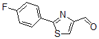 structure of CAS# 875858-80-3, 2-(4-Fluorophenyl)-4-Thiazolecarboxaldehyde;2-(4-FLUOROPHENYL)-1,3-THIAZOLE-4-CARBALDEHYDE;4-Thiazolecarboxaldehyde, 2-(4-Fluorophenyl)-;2-(4-FLUORO-PHENYL)-THIAZOLE-4-CARBALDEHYDE