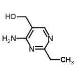 结构式 CAS# 876-21-1, (4-氨基-2-乙基-5-嘧啶基)甲醇