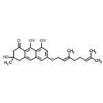 CAS#: 87605-72-9， 6-{[(2E)-3,7-Dimethyl-2,6-octadien-1-yl]oxy}-3,8,9-trihydroxy-3-methyl-3,4-dihydro-1(2H)-anthracenone