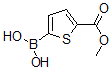 structure of CAS# 876189-21-8, 5-Borono-2-Thiophenecarboxylic Acid 2-Methyl Ester;THIOPHENE-2-CARBOXYLIC ACID METHYL ESTER-5-BORIC ACID;[3-(Methoxycarbonyl)Thiophen-2-Yl]Boronic Acid;5-Methoxycarbonylthiophene-2-Boronic  Acid