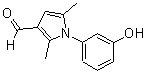 structure of CAS# 878424-24-9, 1-(3-Hydroxyphenyl)-2,5-dimethyl-1H-pyrrole-3-carbaldehyde;1-(3-hydroxyphenyl)-2,5-dimethyl-1H-pyrrole-3-carbaldehyde;1-(3-Hydroxy-phenyl)-2,5-dimethyl-1H-pyrrole-3-carbaldehyde;BAS 12764213