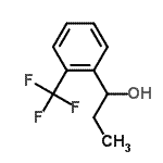 structure of CAS# 878572-13-5, 1-[2-(Trifluoromethyl)phenyl]-1-propanol;1-[2-(Trifluoromethyl)phenyl]propan-1-ol 98+%;1-[2-(Trifluoromethyl)phenyl]propanol-1;MFCD08062381