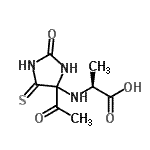 CAS#: 879008-63-6， N-(4-Acetyl-2-oxo-5-thioxo-4-imidazolidinyl)-L-alanine