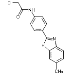 结构式 CAS# 87992-61-8, 2-氯-N-[4-(6-甲基-1,3-苯并噻唑-2-基)苯基]乙酰胺