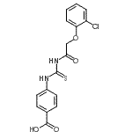 CAS#: 87998-80-9， 4-({[(2-Chlorophenoxy)acetyl]carbamothioyl}amino)benzoic acid