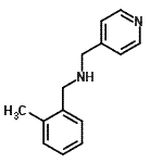 structure of CAS# 880809-54-1, 1-(2-Methylphenyl)-N-(4-pyridinylmethyl)methanamine;(2-methylbenzyl)(4-pyridinylmethyl)amine hydrochloride;(2-Methylbenzyl)(pyridin-4-ylmethyl)amine;1-(2-methylphenyl)-N-(pyridin-4-ylmethyl)methanamine