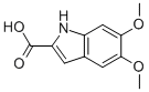 structure of CAS# 88210-96-2, 5,6-Dimethoxyindole-2-Carboxylic Acid;5,6-DIMETHOXY-1H-INDOLE-2-CARBOXYLIC ACID;5,6-DIMETHOXYINDOLE-2-CARBOXYLIC ACID;5,6-Dimethoyxindole-2-Carboxylic Acid