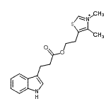 CAS#: 88285-69-2， 5-(2-{[3-(1H-Indol-3-yl)propanoyl]oxy}ethyl)-3,4-dimethyl-1,3-thiazol-3-ium