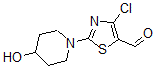 structure of CAS# 883107-61-7, 4-Chloro-2-(4-Hydroxy-1-Piperidinyl)-5-Thiazolecarboxaldehyde;4-CHLORO-2-(4-HYDROXYPIPERIDIN-1-YL)THIAZOLE-5-CARBALDEHYDE;4-CHLORO-2-(1-PIPERIDIN-4-OL)-THIAZOLE-5-CARBOXALDEHYDE;4-CHLORO-2-(1-PIPERIDIN-4-OL)-5-THIAZOLECARBOXALDEHYDE
