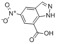 结构式 CAS# 883290-89-9, 5-硝基-1H-吲唑-7-羧酸