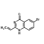 structure of CAS# 883500-96-7, 6-Bromo-2-vinyl-4(1H)-quinazolinone;4(3H)-QUINAZOLINONE,6-BROMO-2-ETHENYL-;6-Bromo-2-vinyl-4-quinazolinol;6-bromo-2-vinylquinazolin-4-ol
