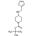 structure of CAS# 883516-51-6, 2-Methyl-2-propanyl 4-[(2-furylmethyl)amino]-1-piperidinecarboxylate;1-N-Boc-4-(2-furfurylmethylamino)piperidine;4-[(Fur-2-ylmethyl)amino]piperidine, N1-BOC protected;N-Boc-4-[(2-furylmethyl)amino]piperidine