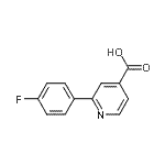 structure of CAS# 883528-25-4, 2-(4-Fluorophenyl)isonicotinic acid;MFCD14666481