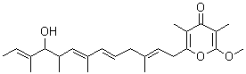 structure of CAS# 88378-59-0, 2-[(2E,5E,7E,11E)-10-Hydroxy-3,7,9,11-tetramethyl-2,5,7,11-tridecatetraen-1-yl]-6-methoxy-3,5-dimethyl-4H-pyran-4-one;4H-Pyran-<wbr>4-one, 2-<wbr>(10-hydro<wbr>xy-3,7,9,<wbr>11-tetram<wbr>ethyl-2,5<wbr>,7,11-tri<wbr>decatetra<wbr>enyl)-6-m<wbr>ethoxy-3,<wbr>5-dimethy<wbr>l-;Actinopyrone A;SS 12538A