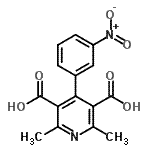 CAS#: 88434-68-8， 2,6-Dimethyl-4-(3-nitrophenyl)-3,5-pyridinedicarboxylic acid