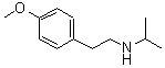 structure of CAS# 884497-51-2, N-[2-(4-Methoxyphenyl)ethyl]-2-propanamine;MFCD05863687;N-(4-Methoxyphenethyl)-2-propanamine;N-[2-(4-methoxyphenyl)ethyl]propan-2-amine