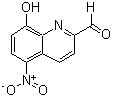 结构式 CAS# 884497-63-6, 8-羟基-5-硝基-2-喹啉甲醛