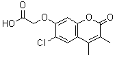 结构式 CAS# 884497-67-0, [(6-氯-3,4-二甲基-2-氧代-2H-苯并吡喃-7-基)氧基]乙酸