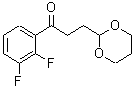 结构式 CAS# 884504-24-9, 1-(2,3-二氟苯基)-3-(1,3-二恶烷-2-基)-1-丙酮