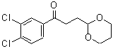structure of CAS# 884504-48-7, 1-(3,4-Dichlorophenyl)-3-(1,3-dioxan-2-yl)-1-propanone;3',4'-Dichloro-3-(1,3-dioxan-2-yl)propiophenone;3',4'-Dichloro-3-(1,3-Dioxan-2-Yl)-Propiophenone;MFCD02261860