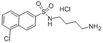 structure of CAS# 88519-57-7, N-(4-Aminobutyl)-5-Chloro-2-Naphthalenesulfonamide Hydrochloride;N-(4-Aminobutyl)-5-Chloronaphthalene-2-Sulfonamide Hydrochloride;N-(4-AMINOBUTYL)-5-CHLORO-2-NAPHTHALENESULFONAMIDE HYDROCHLORIDE;N-(4-Aminohexyl)-5-Chloro-2-Naphthalenesulfonamide Hydrochloride