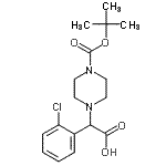 CAS#: 885272-96-8， (2-Chlorophenyl)(4-{[(2-methyl-2-propanyl)oxy]carbonyl}-1-piperazinyl)acetic acid
