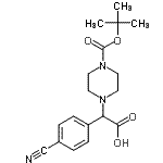 CAS#: 885274-36-2， (4-Cyanophenyl)(4-{[(2-methyl-2-propanyl)oxy]carbonyl}-1-piperazinyl)acetic acid