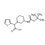 CAS#: 885276-49-3， [3-({[(2-Methyl-2-propanyl)oxy]carbonyl}amino)-1-piperidinyl](2-thienyl)acetic acid