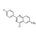 CAS#: 885277-38-3， 4-Chloro-2-(4-fluorophenyl)-6-methylquinazoline