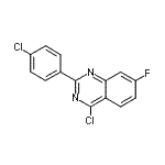 CAS#: 885277-75-8， 4-Chloro-2-(4-chlorophenyl)-7-fluoroquinazoline