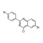 CAS 登录号：885277-83-8， 6-溴-2-(4-溴苯基)-4-氯喹唑啉