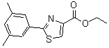 structure of CAS# 885278-63-7, Ethyl 2-(3,5-dimethylphenyl)-1,3-thiazole-4-carboxylate;2-(3,5-DIMETHYL-PHENYL)-THIAZOLE-4-CARBOXYLICACIDETHYLESTER;4-THIAZOL<wbr>ECARBOXYL<wbr>ICACID, 2<wbr>-(3,5-DIM<wbr>ETHYLPHEN<wbr>YL)-, ETH<wbr>YL ESTER;Ethyl 2-(3,5-Dimethyl-phenyl)thiazole-4-carboxylate