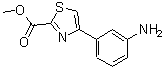 结构式 CAS# 885279-72-1, 4-(3-氨基苯基)-1,3-噻唑-2-羧酸甲酯