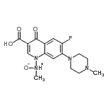 CAS#: 88569-53-3， 6-Fluoro-1-[methyl(oxido)-lambda<sup>5</sup>-azanyl]-7-(4-methyl-1-piperazinyl)-4-oxo-1,4-dihydro-3-quinolinecarboxylic acid