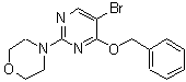 structure of CAS# 885952-23-8, 4-[4-(Benzyloxy)-5-bromo-2-pyrimidinyl]morpholine;[885952-23-8];4-(4-Benzyloxy-5-bromo-2-pyrimidinyl)morpholine;4-(4-BENZYLOXY-5-BROMOPYRIMIDIN-2-YL)MORPHOLINE