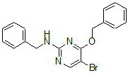 结构式 CAS# 885952-25-0, 5-溴-4-(苯基甲氧基)-N-(苯基甲基)-2-嘧啶胺