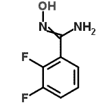 structure of CAS# 885957-13-1, 2,3-Difluoro-N'-hydroxybenzenecarboximidamide;(2,3-Difluorophenyl)(hydroxyimino)methylamine;2,3-difluoro-N'-hydroxy-benzamidine;2,3-Difluoro-N'-hydroxybenzamidine
