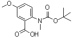 CAS#: 886362-08-9， 5-Methoxy-2-(methyl{[(2-methyl-2-propanyl)oxy]carbonyl}amino)benzoic acid