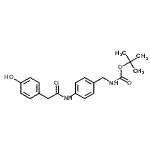 CAS#: 886362-53-4， 2-Methyl-2-propanyl (4-{[(4-hydroxyphenyl)acetyl]amino}benzyl)carbamate